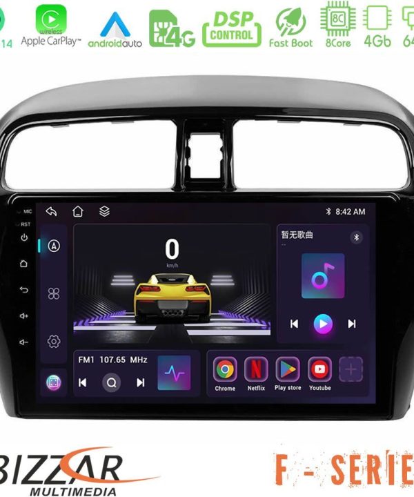 Kimpiris - Bizzar F Series 8Core Android14 4+64GB  Mitsubishi Space Star 2013-2016 Navigation Multimedia Tablet 9" Με Carplay & Android Auto