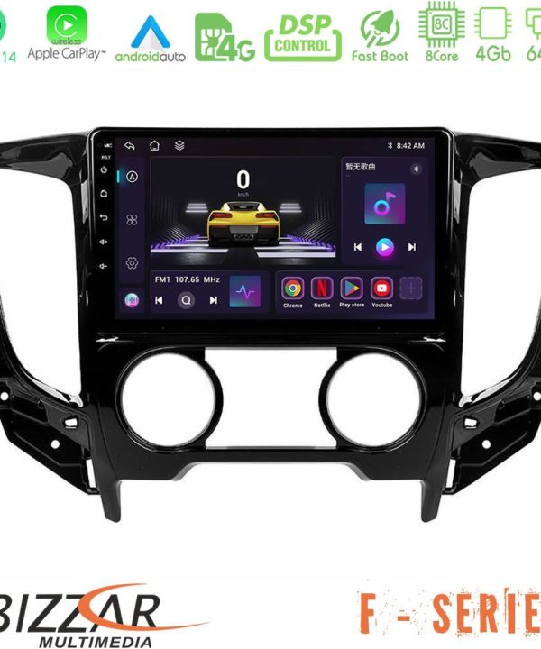 Kimpiris - Bizzar F Series 8Core Android14 4+64GB  Mitsubishi L200 2016-> & Fiat Fullback (Manual A/C) Navigation Multimedia Tablet 9" Με Carplay & Android Auto
