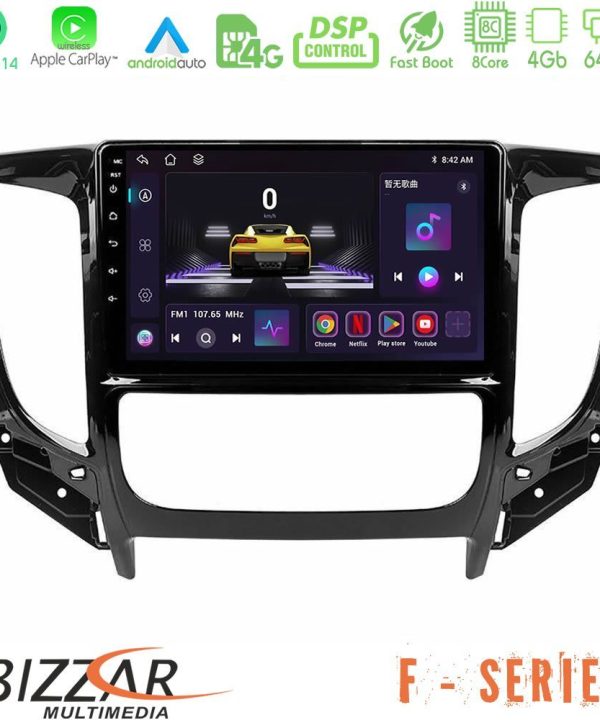 Kimpiris - Bizzar F Series 8Core Android14 4+64GB  Mitsubishi L200 2016-> & Fiat Fullback (Auto A/C) Navigation Multimedia Tablet 9" Με Carplay & Android Auto
