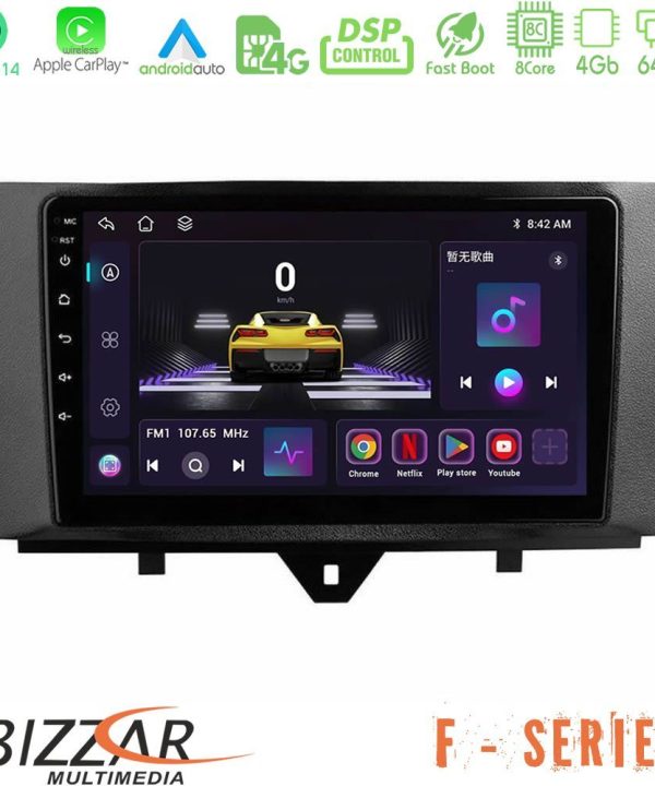 Kimpiris - Bizzar F Series 8Core Android14 4+64GB  Smart 451 Facelift Navigation Multimedia Tablet 9" Με Carplay & Android Auto