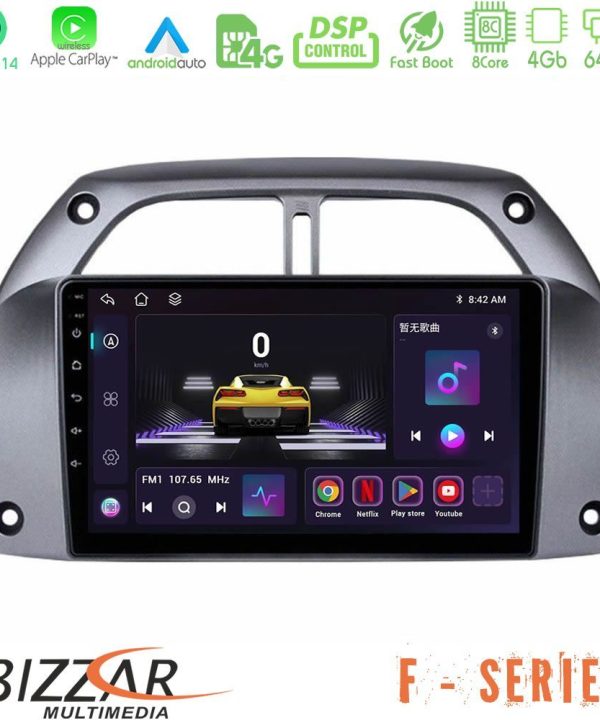 Kimpiris - Bizzar F Series 8Core Android14 4+64GB  Toyota RAV4 2001 - 2006 Navigation Multimedia Tablet 9" Με Carplay & Android Auto