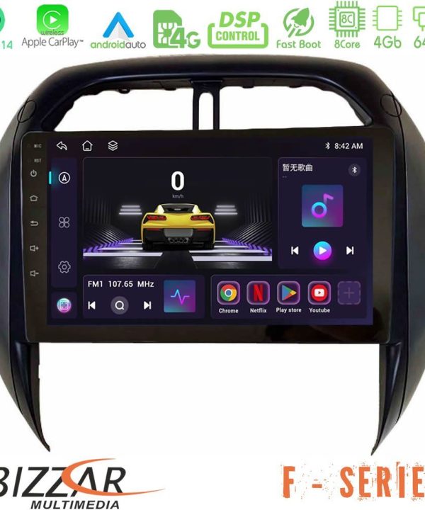 Kimpiris - Bizzar F Series 8Core Android14 4+64GB  Toyota RAV4 2001-2005 (Auto A/C) Navigation Multimedia Tablet 9" Με Carplay & Android Auto