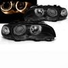 Kimpiris - Μπροστινά Φανάρια Set Για Bmw 3 E46 Coupe / Cabrio 99-03 Angel Eyes Μαύρα H7/H7 Με Μοτέρ Depo