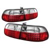 Kimpiris - Πισινά Φανάρια Set Για Honda Civic 92-95 3D Led Κόκκινο/Crystal Sonar