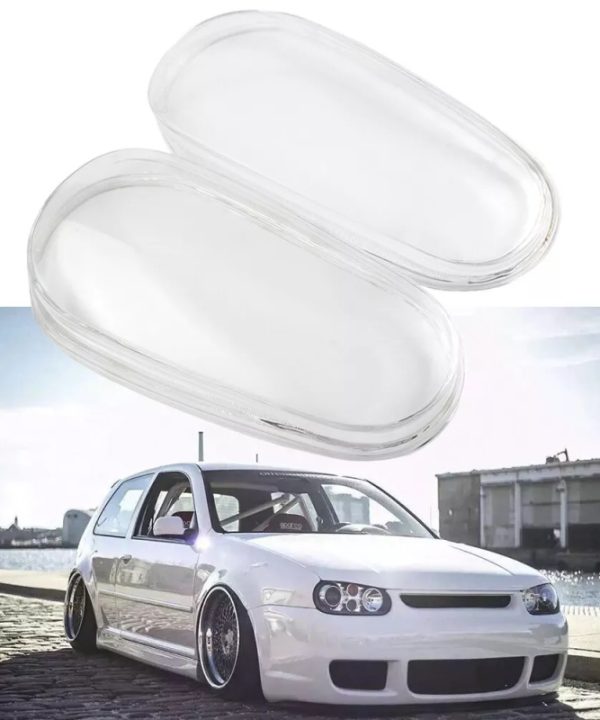 Kimpiris - Κρύσταλλα Φαναριών Για Vw Golf IV (4) 98-04  Ζευγάρι Πλαστικά 2 Τεμάχια