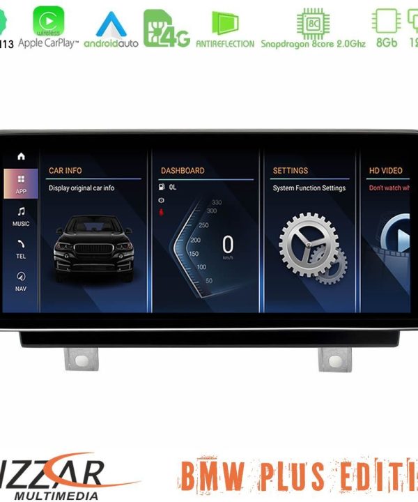 Kimpiris - Bizzar Plus Edition BMW 3er/4er(F30/F32) NBT Android13 (8+128GB) Navigation Multimedia 10.25" HD Anti-Glare Blue Ray