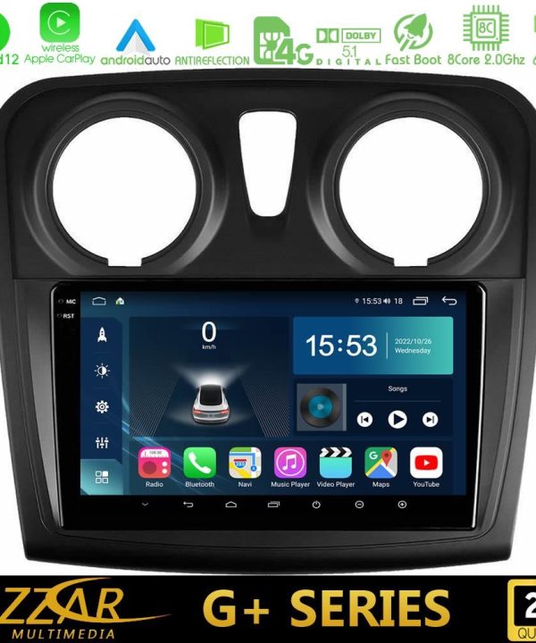 Kimpiris - Bizzar G+ Series Dacia Dokker 2014-2021 8core Android12 6+128GB Navigation Multimedia Tablet 9"