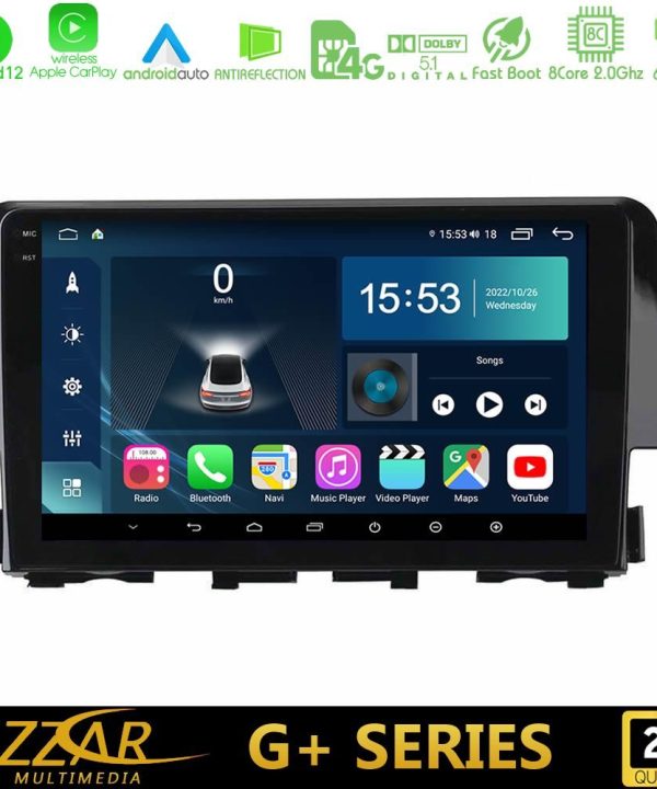 Kimpiris - Bizzar G+ Series Honda Civic 2016-2020 8core Android12 6+128GB Navigation Multimedia 9"