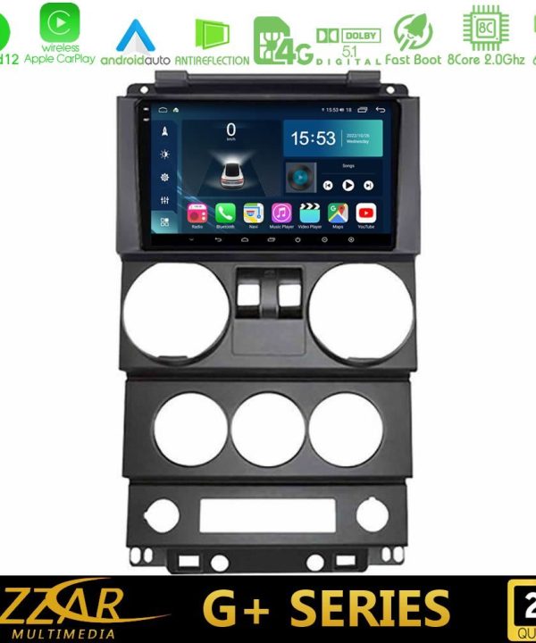 Kimpiris - Bizzar G+ Series Jeep Wrangler 2Door 2008-2010 8core Android12 6+128GB Navigation Multimedia Tablet 9"