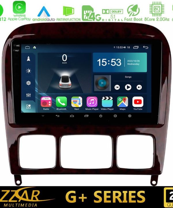 Kimpiris - Bizzar G+ Series Mercedes S Class 1999-2004 (W220) 8core Android12 6+128GB Navigation Multimedia Tablet 9"