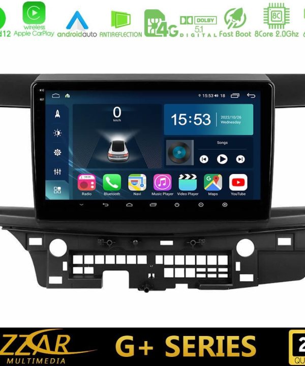 Kimpiris - Bizzar G+ Series Mitsubishi Lancer 2008 – 2015 8core Android12 6+128GB Navigation Multimedia Tablet 10"