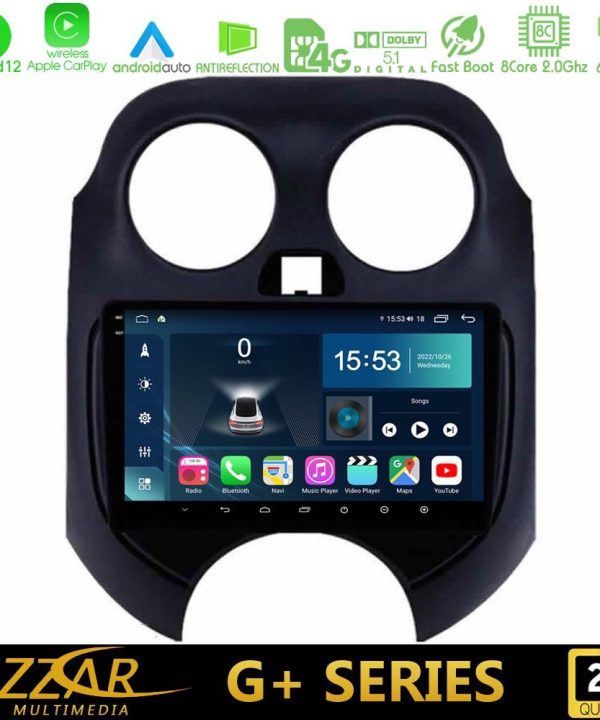 Kimpiris - Bizzar G+ Series Nissan Micra 2011-2014 8core Android12 6+128GB Navigation Multimedia Tablet 9"