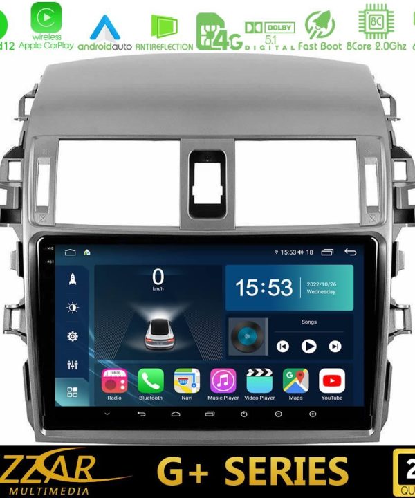 Kimpiris - Bizzar G+ Series Toyota Corolla 2008-2010 8core Android12 6+128GB Navigation Multimedia Tablet 9"