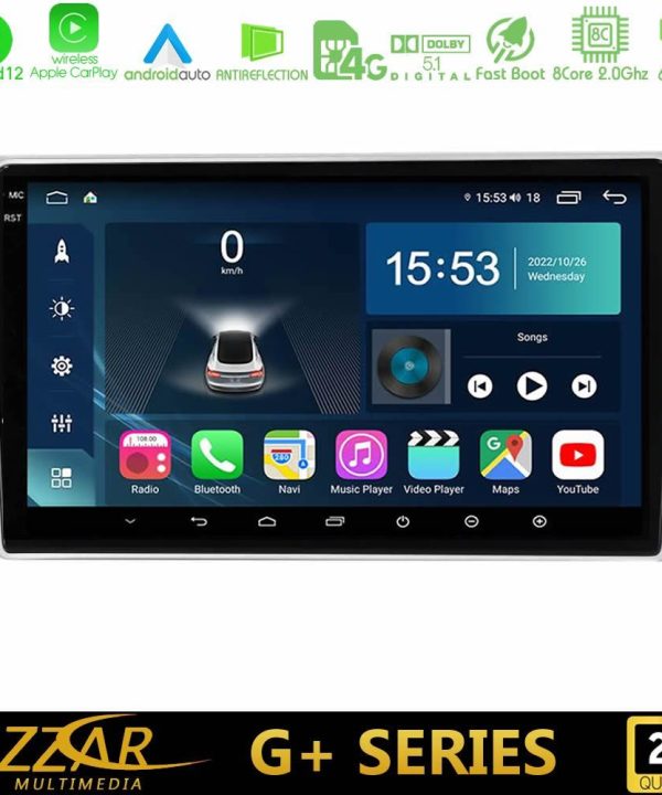 Kimpiris - Bizzar G+ Series Toyota Avensis T25 02/2003 – 2008 8core Android12 6+128GB Navigation Multimedia Tablet 9"