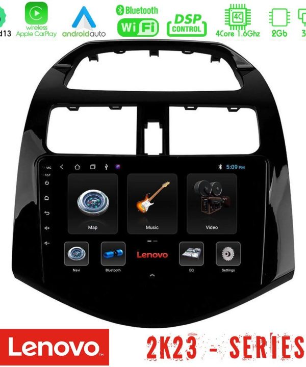 Kimpiris - Lenovo Car Pad Chevrolet Spark 2009-2015 4Core Android 13 2+32GB Navigation Multimedia Tablet 9"