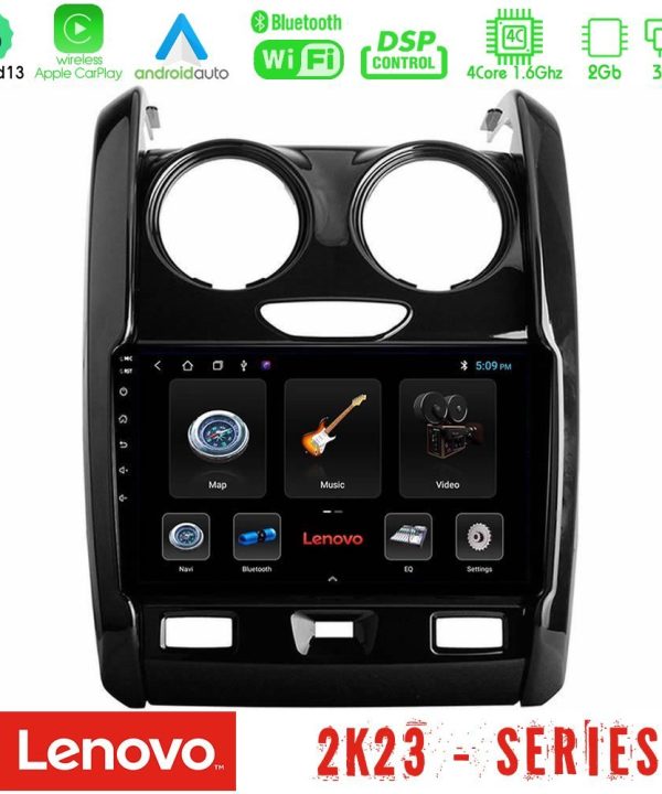 Kimpiris - Lenovo Car Pad Dacia Duster 2014-2018 4Core Android 13 2+32GB Navigation Multimedia Tablet 9"