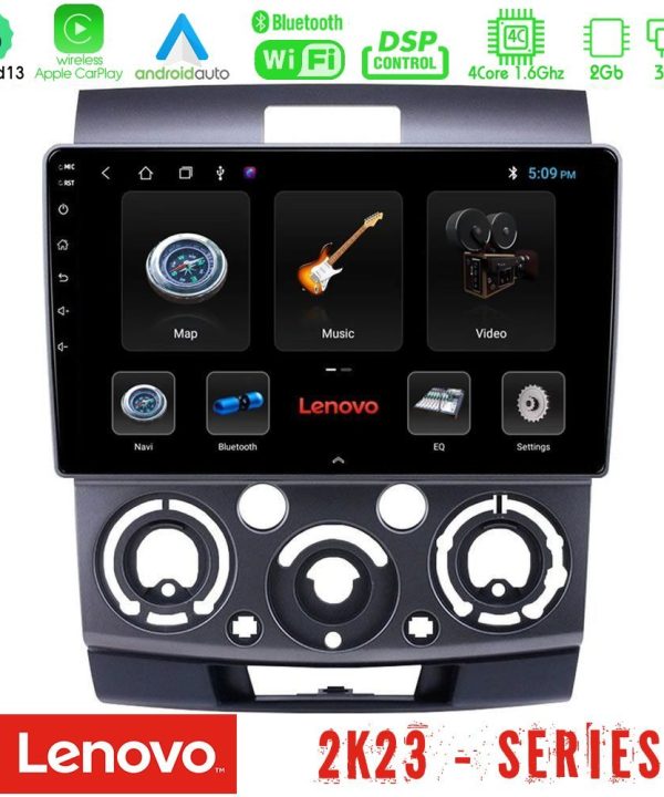 Kimpiris - Lenovo Car Pad Ford Ranger/Mazda BT50 4Core Android 13 2+32GB Navigation Multimedia Tablet 9"