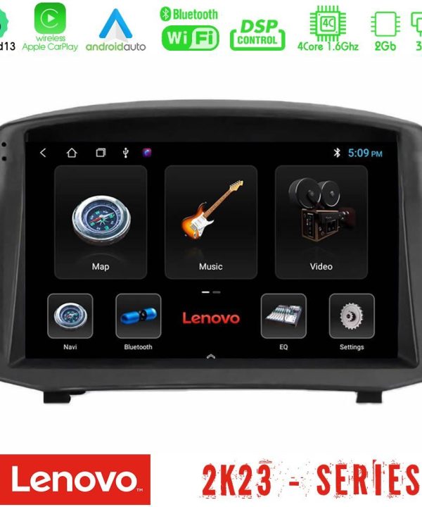 Kimpiris - Lenovo Car Pad Ford Fiesta 2008-2016 4core Android 13 2+32GB Navigation Multimedia Tablet 9" (Oem Style)
