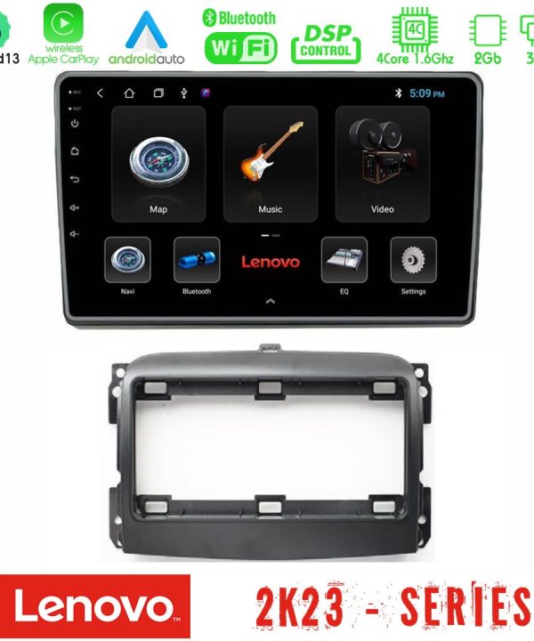 Kimpiris - Lenovo Car Pad Fiat 500L 4Core Android 13 2+32GB Navigation Multimedia Tablet 10"
