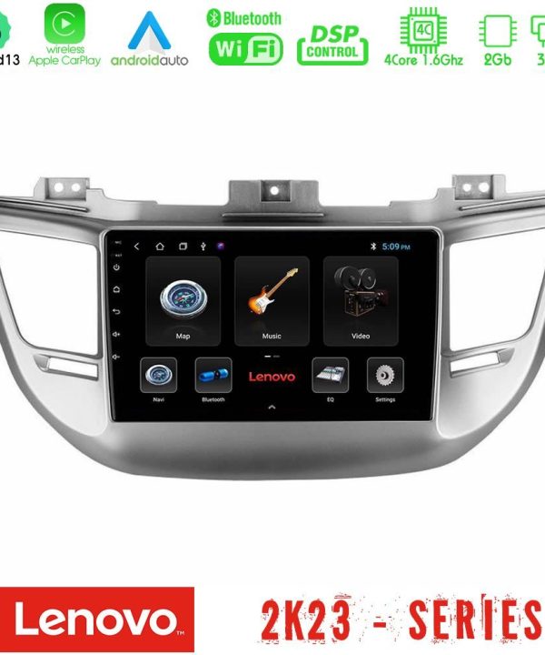 Kimpiris - Lenovo Car Pad Hyundai Tucson 2015-2018 4Core Android 13 2+32GB Navigation Multimedia Tablet 9"