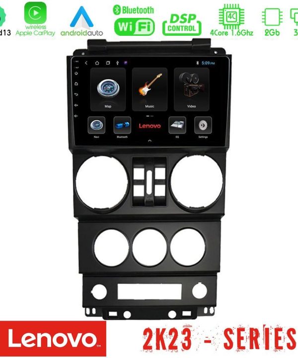 Kimpiris - Lenovo Car Pad Jeep Wrangler 2008-2010 4Core Android 13 2+32GB Navigation Multimedia Tablet 9"