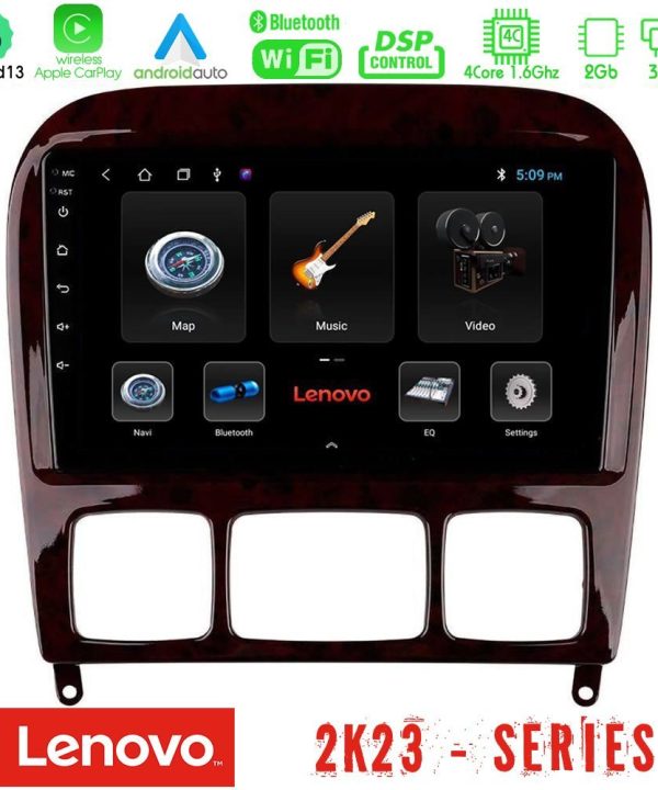 Kimpiris - Lenovo Car Pad Mercedes S Class 1999-2004 (W220) 4Core Android 13 2+32GB Navigation Multimedia Tablet 9"
