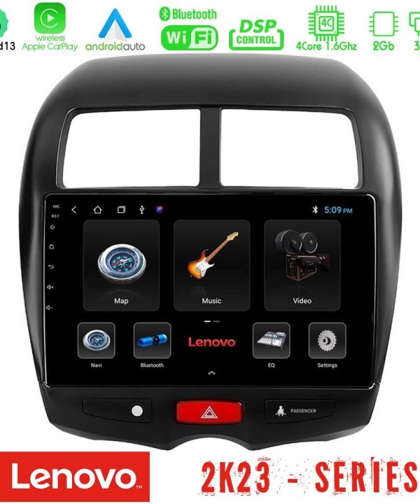 Kimpiris - Lenovo Car Pad Mitsubishi ASX 4Core Android 13 2+32GB Navigation Multimedia Tablet 10"