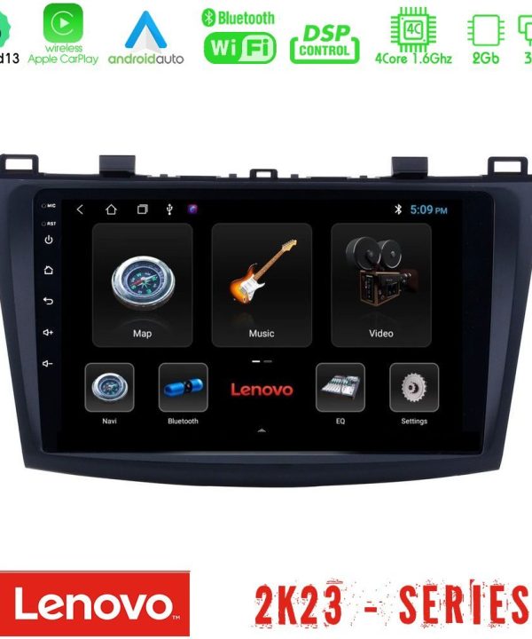 Kimpiris - Lenovo Car Pad Mazda 3 2009-2014 4Core Android 13 2+32GB Navigation Multimedia Tablet 9"