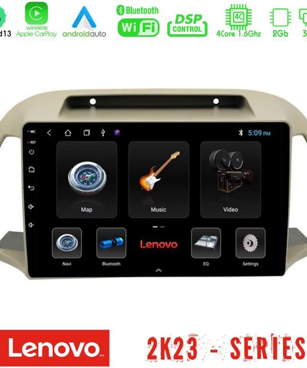 Kimpiris - Lenovo Car Pad Nissan Micra K12 2002-2010 4Core Android 13 2+32GB Navigation Multimedia Tablet 9"
