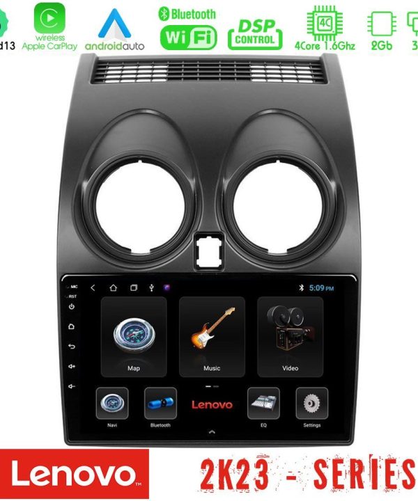 Kimpiris - Lenovo Car Pad Nissan Qashqai J10 4Core Android 13 2+32GB Navigation Multimedia Tablet 9"