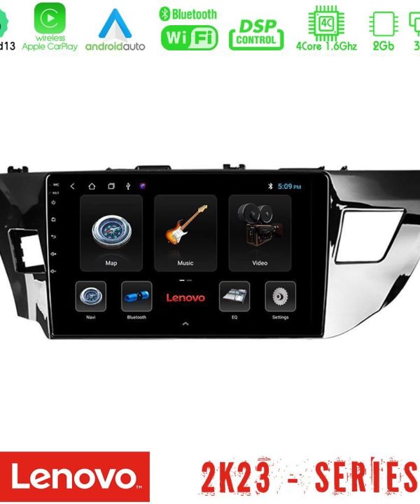 Kimpiris - Lenovo Car Pad Toyota Corolla 2014-2016 4Core Android 13 2+32GB Navigation Multimedia Tablet 10"