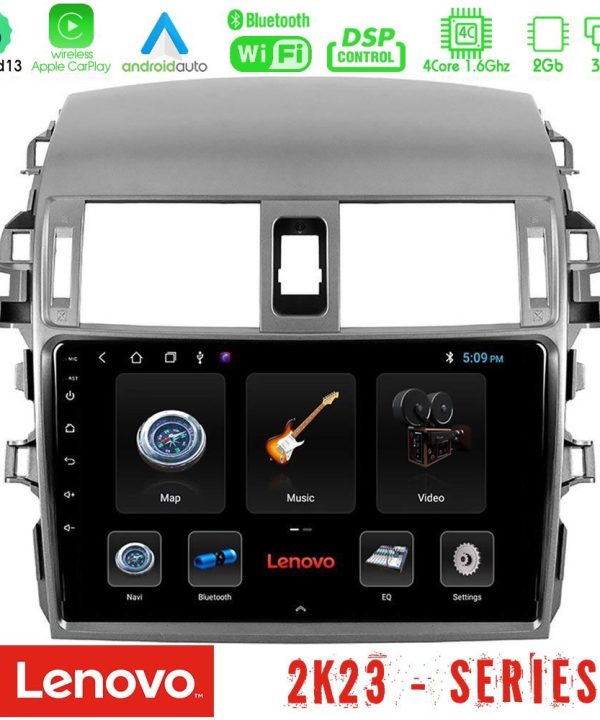Kimpiris - Lenovo Car Pad Toyota Corolla 2008-2010 4Core Android 13 2+32GB Navigation Multimedia Tablet 9"