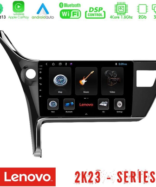 Kimpiris - Lenovo Car Pad Toyota Corolla 2017-2018 4Core Android 13 2+32GB Navigation Multimedia Tablet 10"