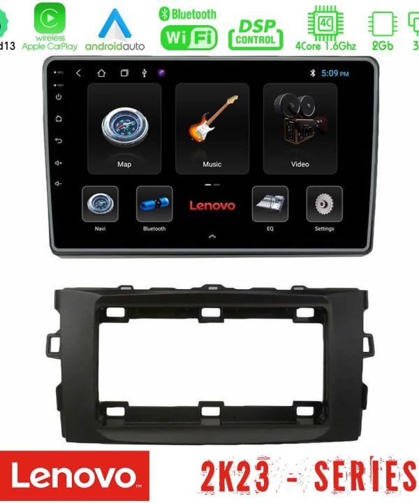 Kimpiris - Lenovo Car Pad Toyota Auris 2013-2016 4core Android 13 2+32GB Navigation Multimedia Tablet 10"