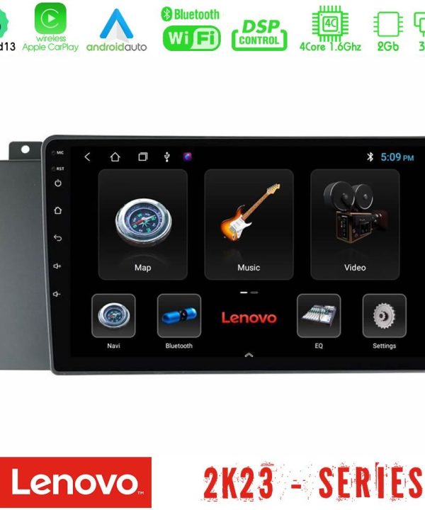 Kimpiris - Lenovo Car Pad Volvo S60 2004-2009 4core Android 13 2+32GB Navigation Multimedia Tablet 9"