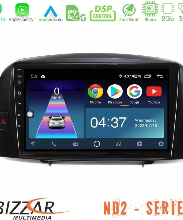 Kimpiris - Bizzar ND2 Series 8Core Android14 2+32GB Hyundai Sonata 2005-2009 Navigation Multimedia Tablet 10" Με Carplay & Android Auto