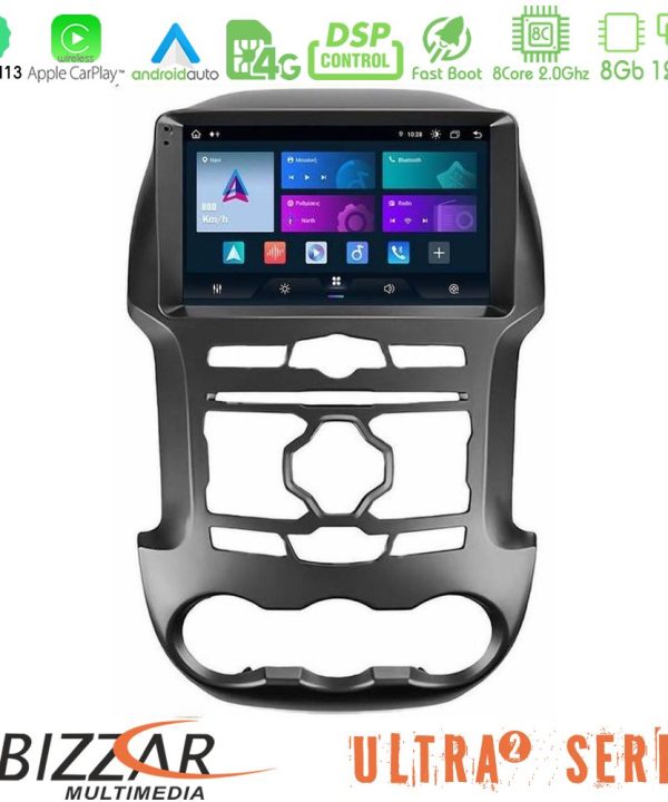 Kimpiris - Bizzar Ultra Series Ford Ranger 2012-2016 8Core Android13 8+128GB Navigation Multimedia Tablet 9"