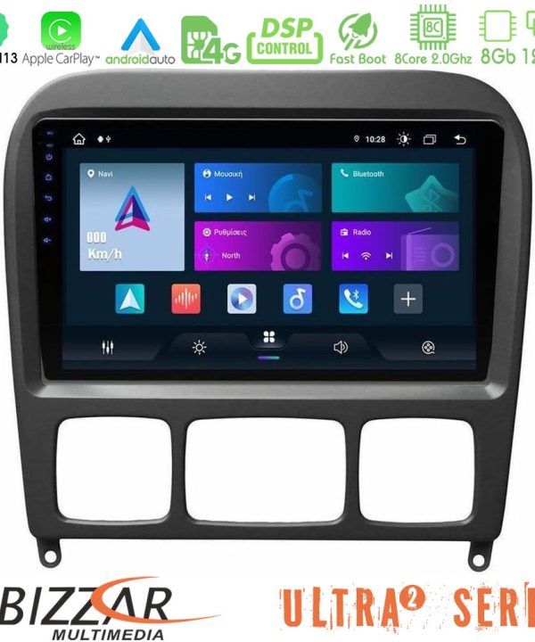 Kimpiris - Bizzar Ultra Series Mercedes S Class 1999-2004 (W220) 8Core Android13 8+128GB Navigation Multimedia Tablet 9"