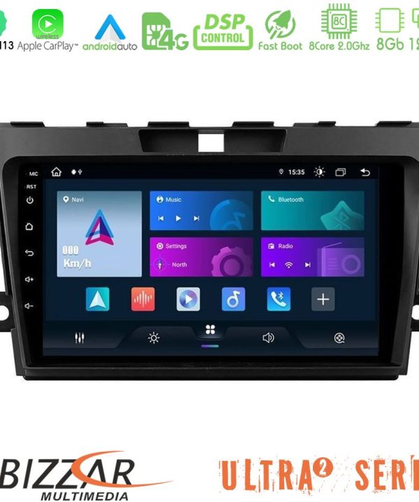 Kimpiris - Bizzar Ultra Series Mazda CX-7 2007-2011 8core Android13 8+128GB Navigation Multimedia Tablet 9"
