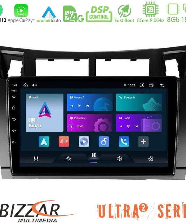 Kimpiris - Bizzar Ultra Series Toyota Yaris 8core Android13 8+128GB Navigation Multimedia Tablet 9" (Μαύρο Χρώμα)