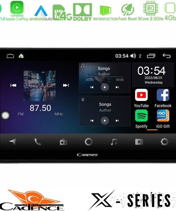 Kimpiris - Cadence X Series Peugeot Partner / Citroen Berlingo 2008-2018 8Core Android 14 4+64GB Navigation Multimedia Tablet 9"