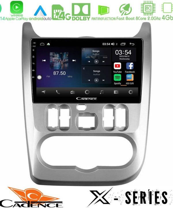 Kimpiris - Cadence X Series Dacia Duster/Sandero/Logan 8core Android 14 4+64GB Navigation Multimedia Tablet 9"