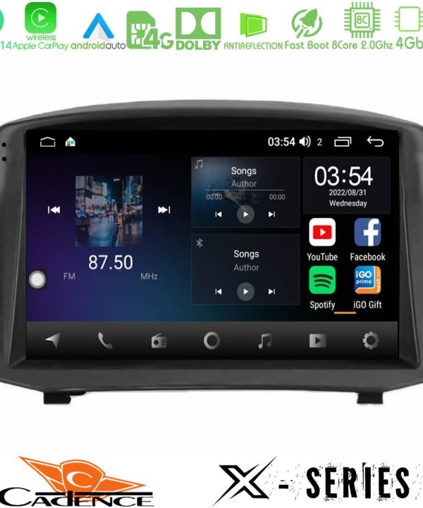 Kimpiris - Cadence X Series Ford Fiesta 2008-2016 8core Android 14 4+64GB Navigation Multimedia Tablet 9" (Oem Style)