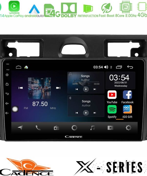 Kimpiris - Cadence X Series Ford Fiesta/Fusion 8core Android 14 4+64GB Navigation Multimedia Tablet 9"