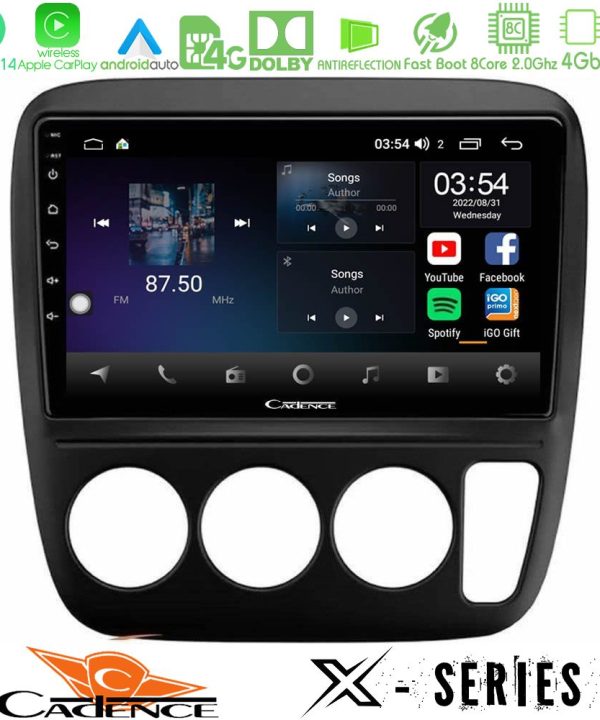Kimpiris - Cadence X Series Honda CRV 1997-2001 8core Android 14 4+64GB Navigation Multimedia Tablet 9"