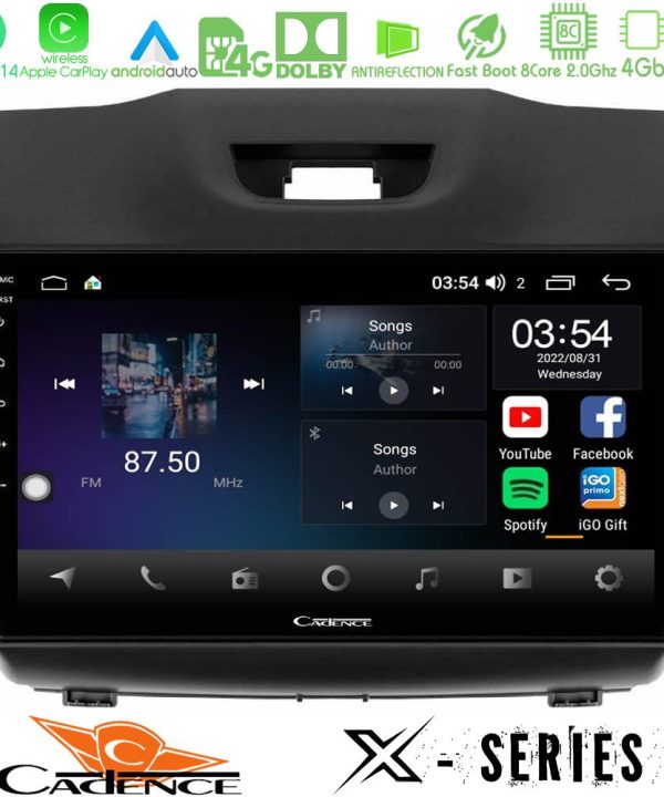Kimpiris - Cadence X Series Isuzu D-MAX 2012-2019 8core Android 14 4+64GB Navigation Multimedia Tablet 9"