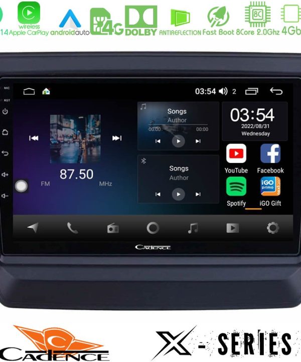 Kimpiris - Cadence X Series Isuzu D-MAX 2020-2023 8core Android 14 4+64GB Navigation Multimedia Tablet 9"