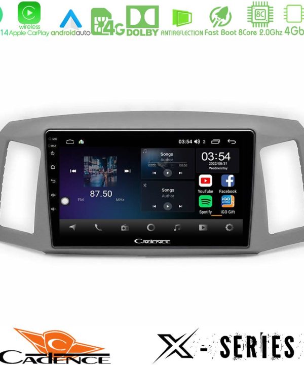 Kimpiris - Cadence X Series Jeep Grand Cherokee 2005-2007 8core Android 14 4+64GB Navigation Multimedia Tablet 10"