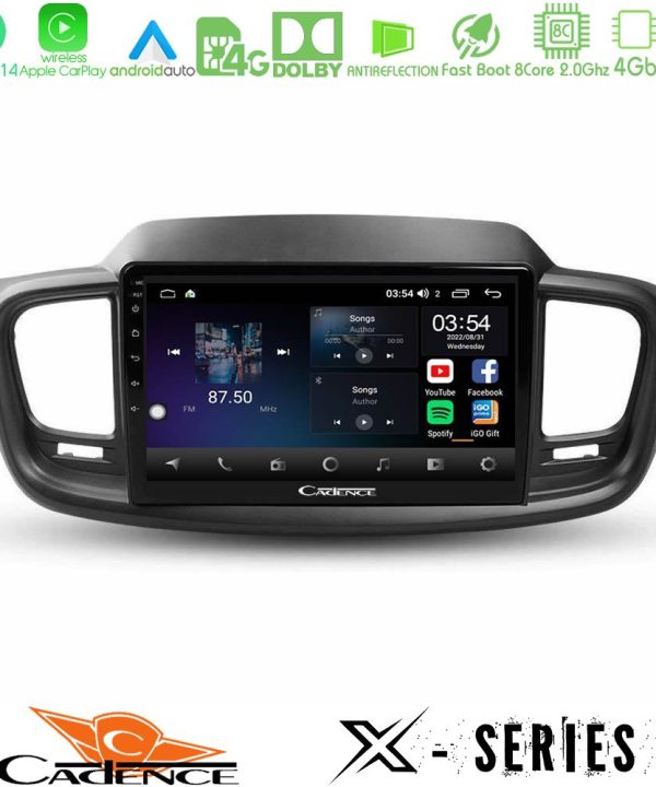 Kimpiris - Cadence X Series Kia Sorento 2018-2021 8Core Android 14 4+64GB Navigation Multimedia Tablet 9"