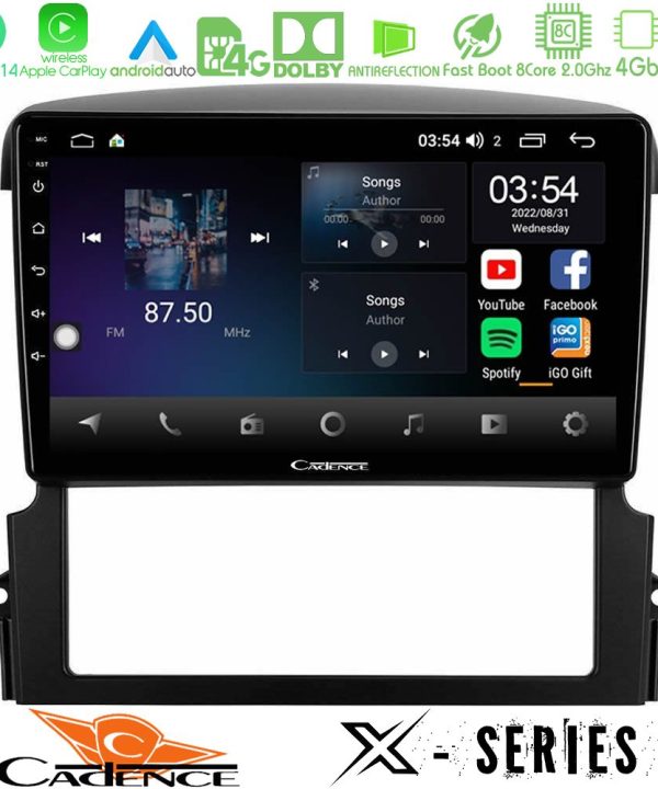 Kimpiris - Cadence X Series Kia Sorento 8core Android 14 4+64GB Navigation Multimedia Tablet 9"